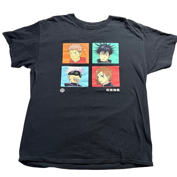 Jujutsu Kaisen Group Tonal Panel T-Shirt HOT TOPIC size Large Anime Japanese - Picture 1 of 3